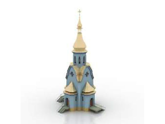 Free Church N53 3D model For Architecture 3Ds Max Model Download